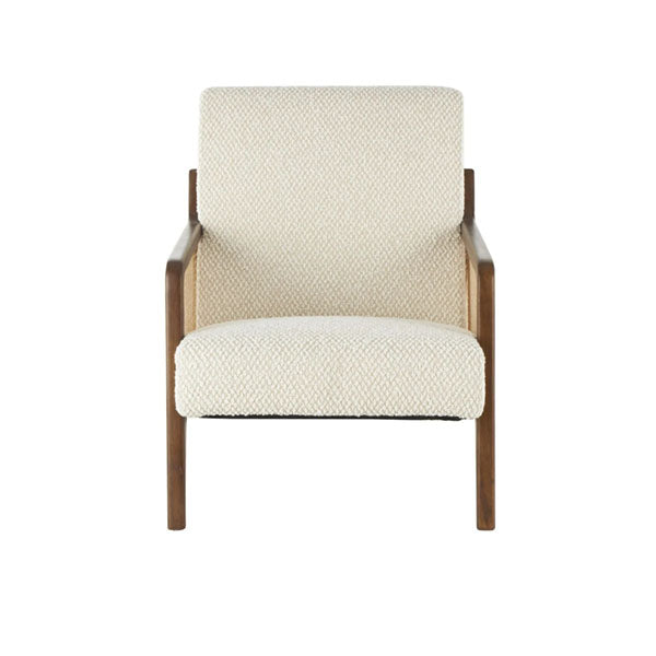 Wooden Cane & Rattan Lounge Chair - Owen