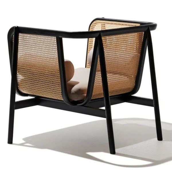 Wooden Cane & Rattan Lounge Chair - Rio