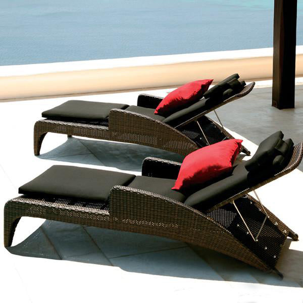 Outdoor Wicker Sun Lounger - Elevate