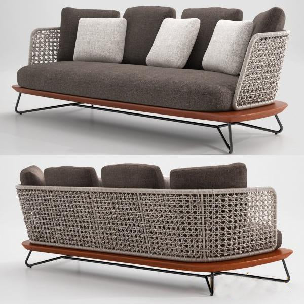 Outdoor Braided & Rope Sofa - Flamenco