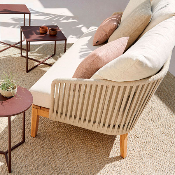 Luxurious Outdoor furniture - Buy Affordable 5 seater Outdoor Braid Rope sofa set with centre table - Buy Outdoor Sofa - Blessy From LUXOX INDIA - Outdoor Lounge Chair for garden, terrace and balcony