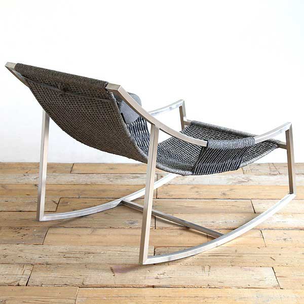 Outdoor Braid And Rope Rocking Chairs _ KanKoon