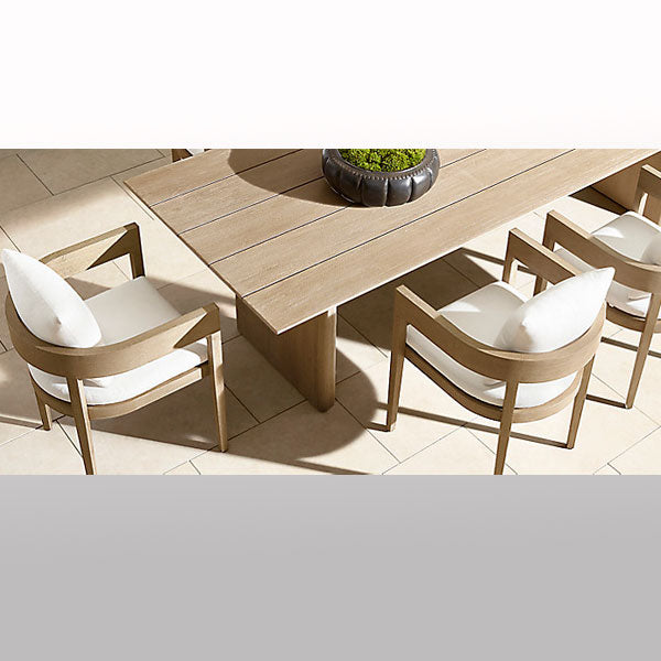 Outdoor Wood - Dining Set - Oak