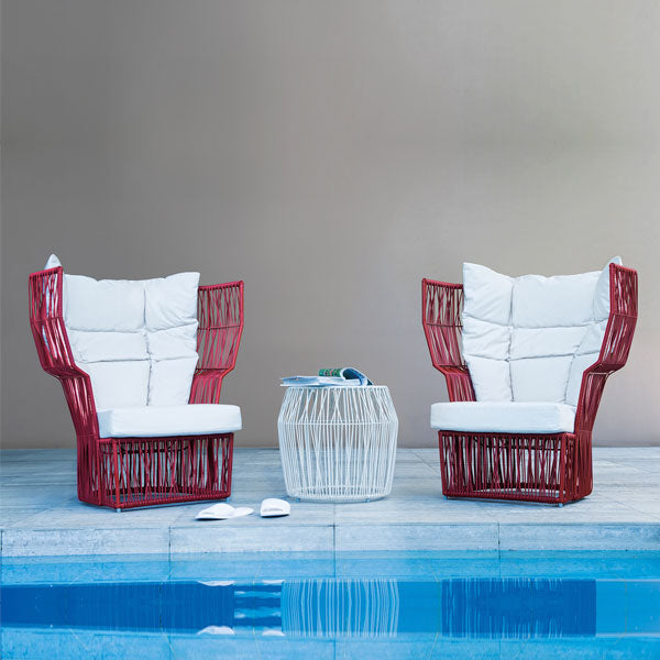 Outdoor Braid and Rope Heigh Back Chair,Lazy Chair, Rest Chair, Easy Chair, Ocassional chair - North Square