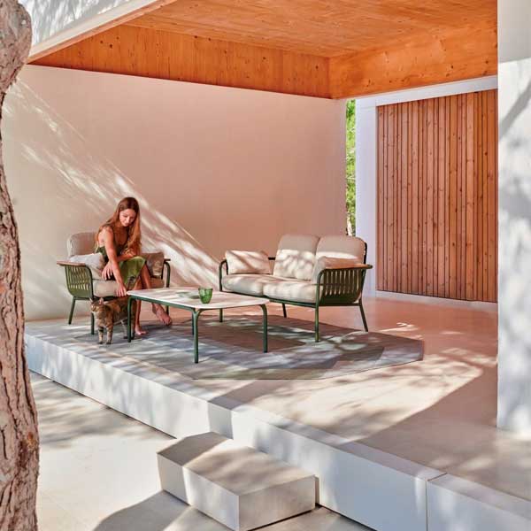 Outdoor Wood & Aluminum - Sofa Set - Capa