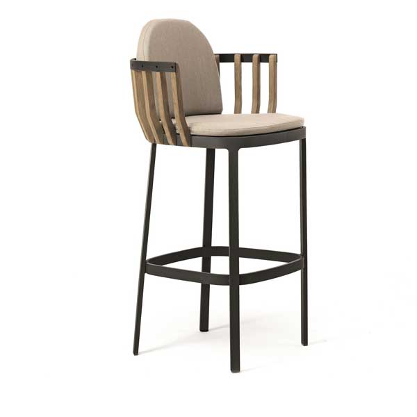 Outdoor Wood & Aluminum - Bar Set - Graphite