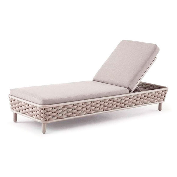 Outdoor Braided & Rope Sunlounger - Nature