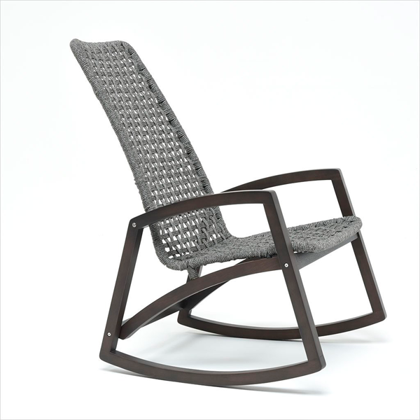 Outdoor Braid And Rope Rocking Chairs - Capricorn