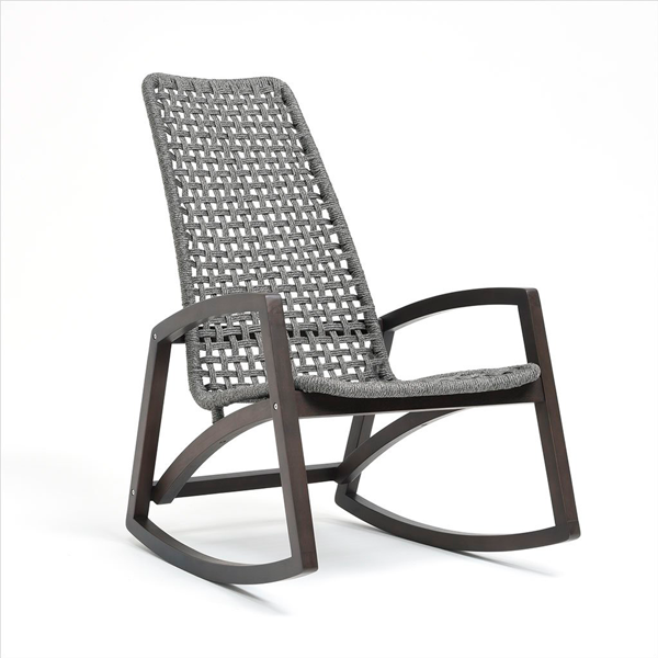 Outdoor Braid And Rope Rocking Chairs - Capricorn