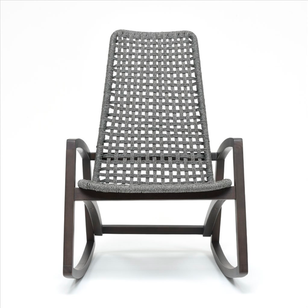 Outdoor Braid And Rope Rocking Chairs - Capricorn
