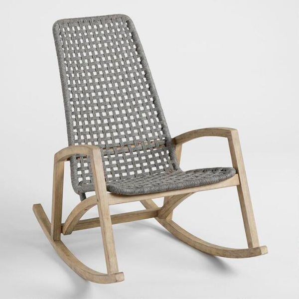 Outdoor Braid And Rope Rocking Chairs - Capricorn