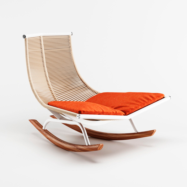 Outdoor Braid And Rope Rocking Chairs - Meredian
