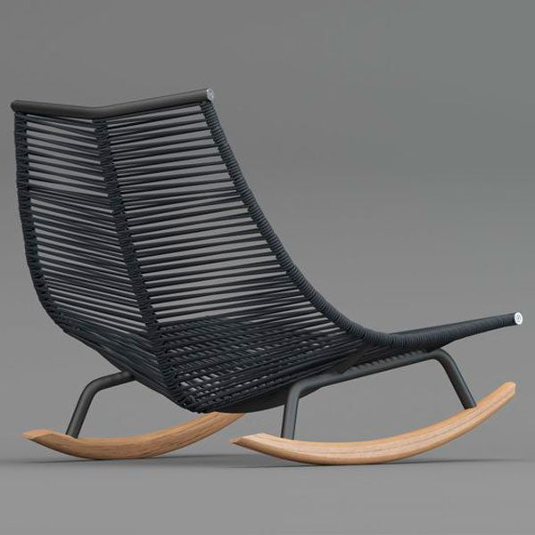 Outdoor Braid And Rope Rocking Chairs - Meredian