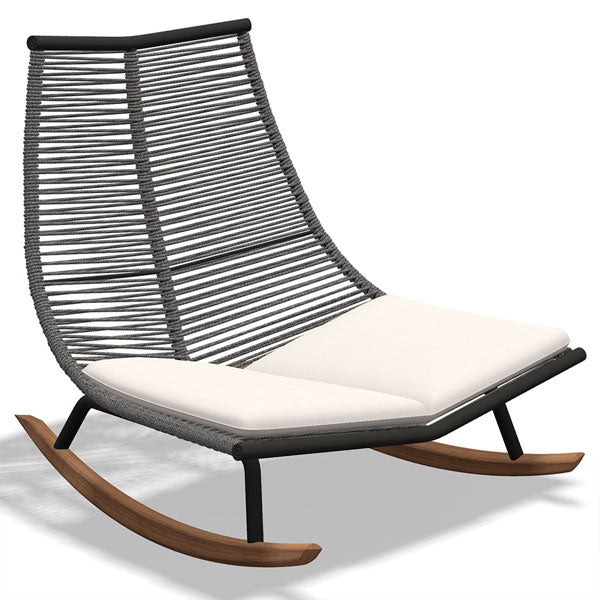 Outdoor Braid And Rope Rocking Chairs - Meredian