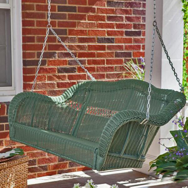Outdoor Furniture Wicker Two Seater Swing - Friends