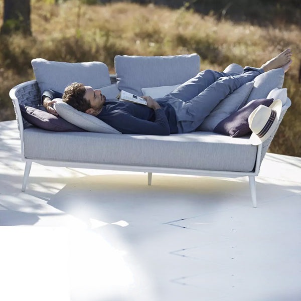 Outdoor Braided & Rope Couch - Nature