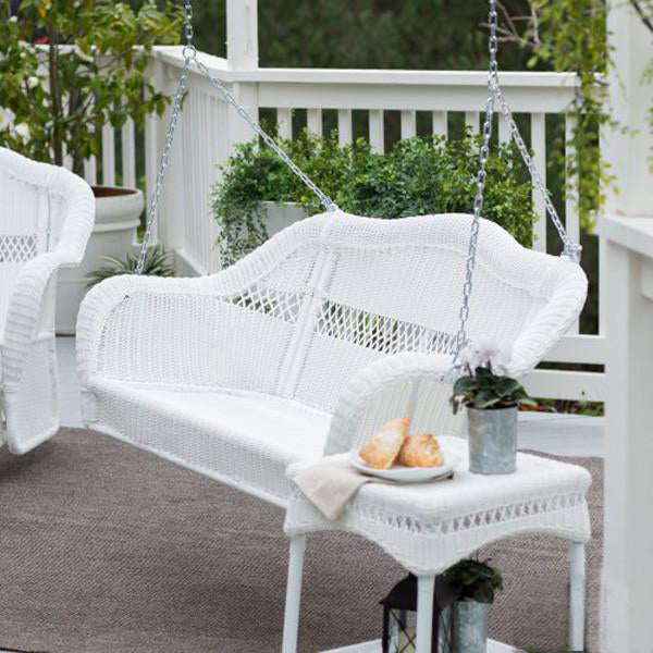 Outdoor Furniture Wicker Two Seater Swing - Friends