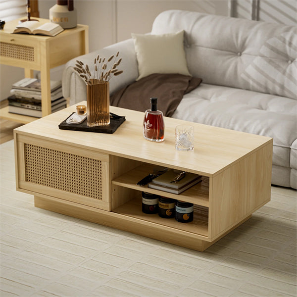 Cane Rattan Coffee Table - ForestSip3