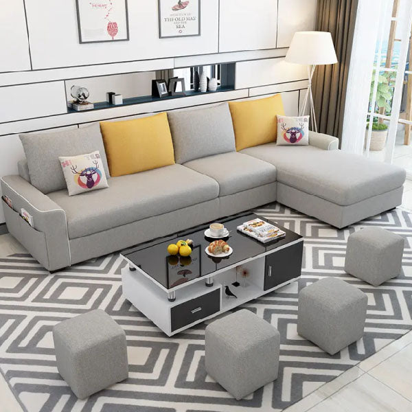 Fully Upholstered Indoor Furniture - Sofa Set - NuevaFully Upholstered Indoor Furniture - Sofa Set - Nueva