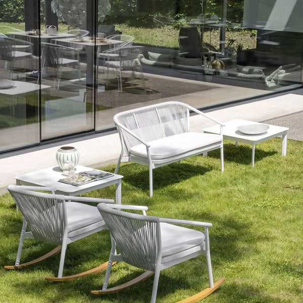 Luxurious Outdoor furniture - Buy Affordable 5 seater Outdoor Braid Rope sofa set with centre table - Buy Outdoor Sofa - Elegente From LUXOX INDIA - Outdoor Lounge Chair for garden, terrace and balcony