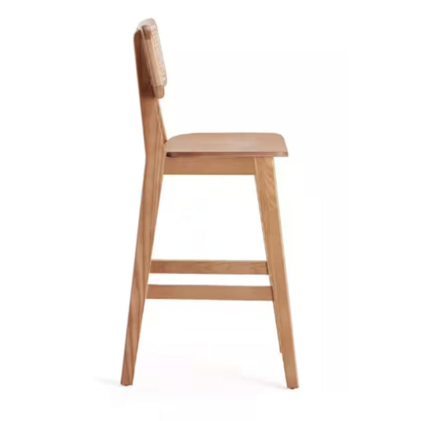 Wooden Cane & Rattan Bar Chair - Fizz