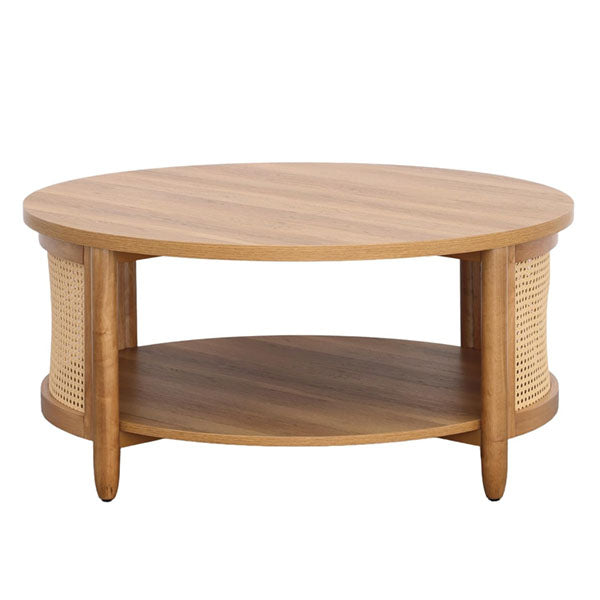 Wooden Cane Rattan Coffee Table - Nova