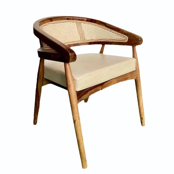 Wooden Cane & Rattan Dining Chair -  Belmont