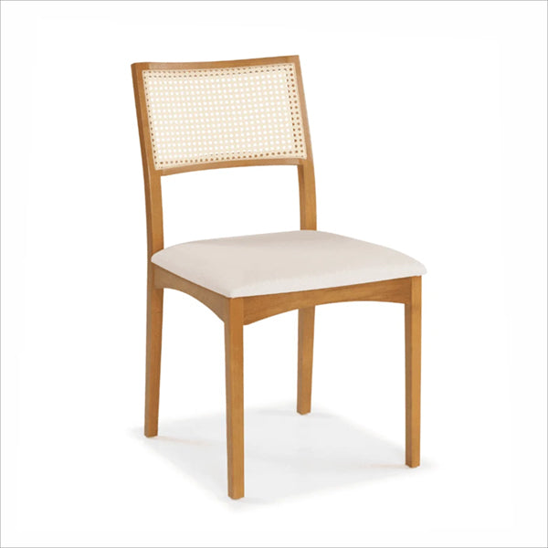 Wooden Cane & Rattan Dining Chair -  Divine