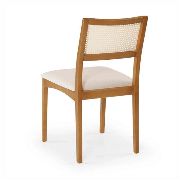 Wooden Cane & Rattan Dining Chair -  Divine