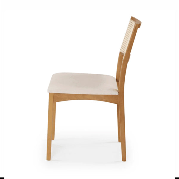Wooden Cane & Rattan Dining Chair -  Divine