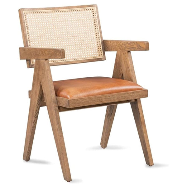 Wooden Cane & Rattan Dining Chair -  The Modena