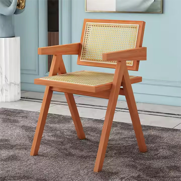WoodenCane & Rattan Dining Chair -  The Willow