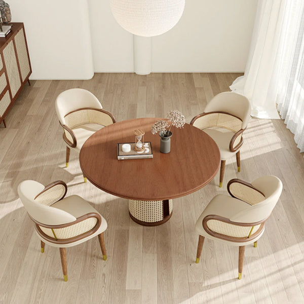 Wooden Cane & Rattan Dining Chair -  Windsor