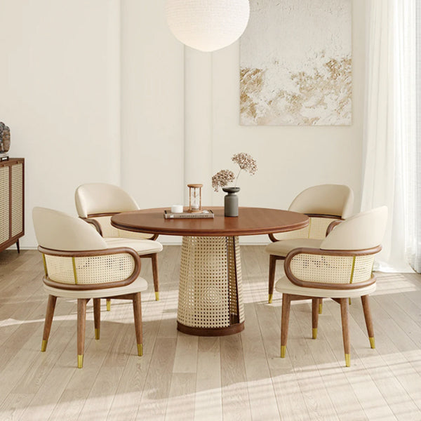 Wooden Cane & Rattan Dining Chair -  Windsor