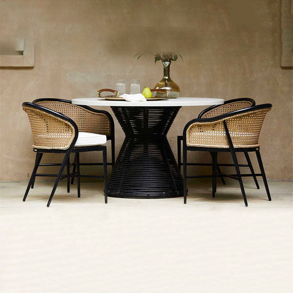 Wooden Rattan Cane Chair - De-stress