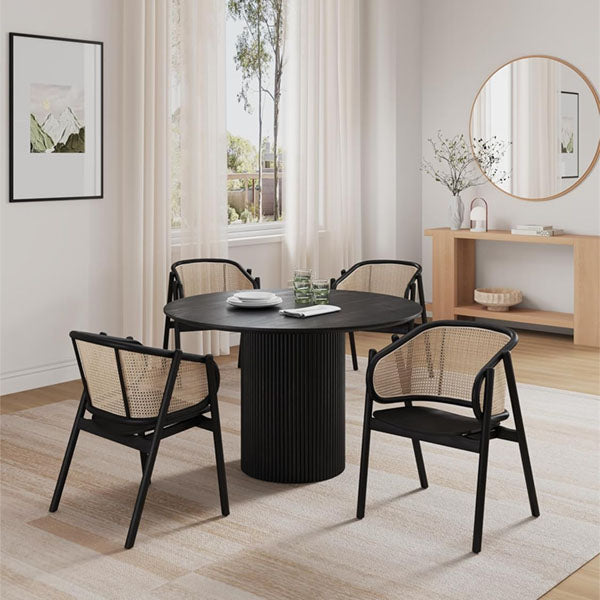Wooden Rattan Cane Chair - Loosen up
