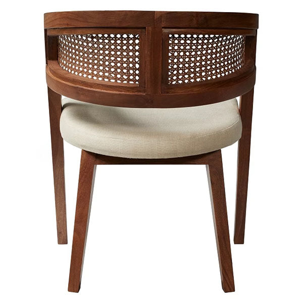 Wooden Rattan Cane Chair - Recline 1