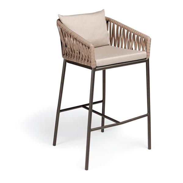 Outdoor Braided & Rope Bar Chair - Aniriksn