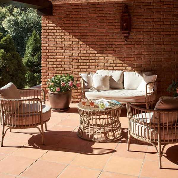  Cane & Rattan Furniture - Sofa Set - Deck