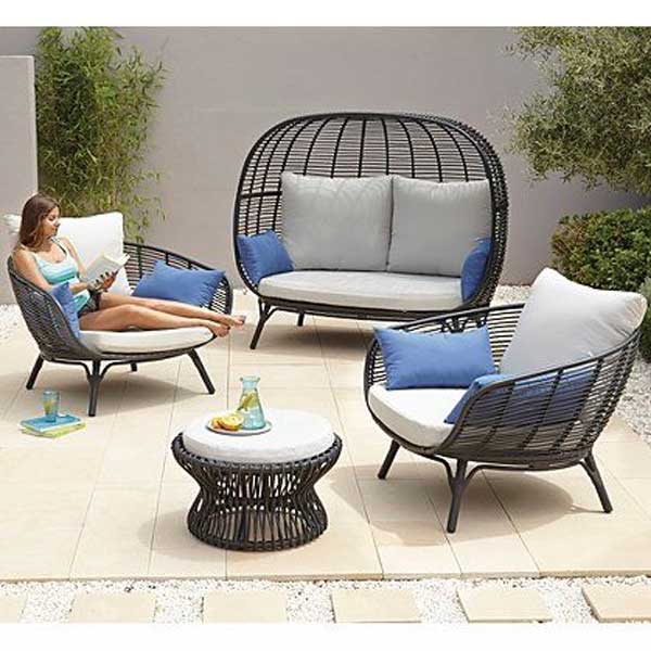 Cane & Rattan Furniture - Sofa Set - Egg