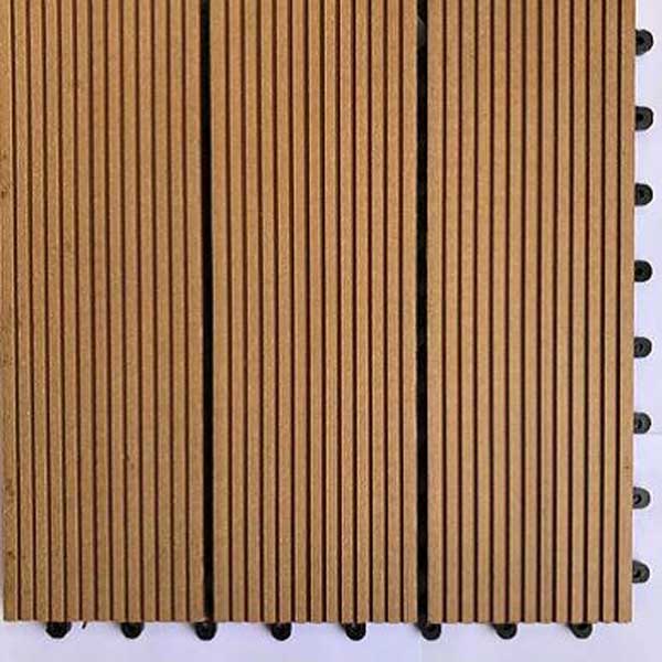 Patio Wood Plastic Composite WPC InterLock Deck Tiles