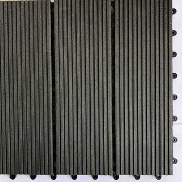 Patio Wood Plastic Composite WPC InterLock Deck Tiles