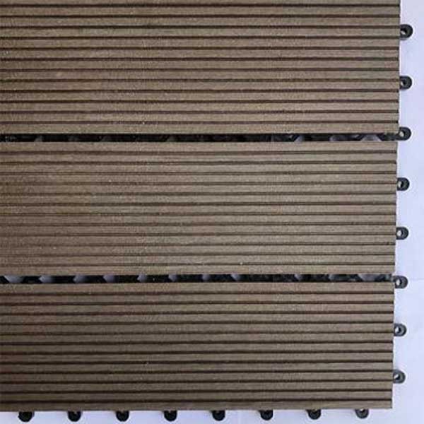 Patio Wood Plastic Composite WPC InterLock Deck Tiles