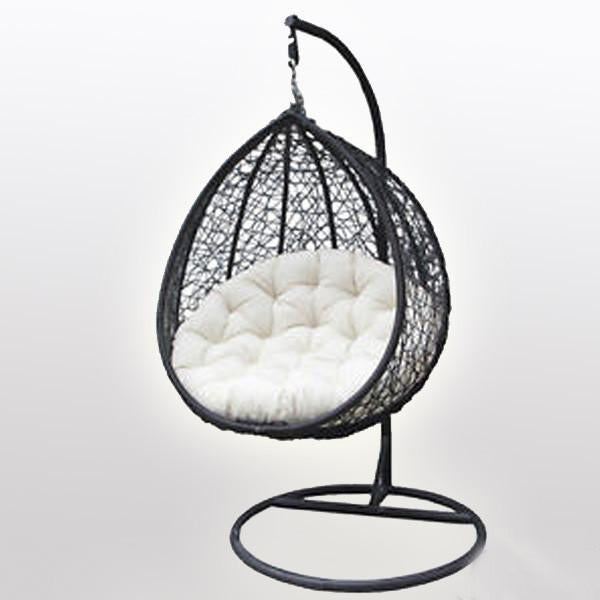 Outdoor Wicker Swing - Lavender