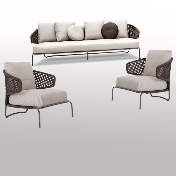 Outdoor Braided & Rope Sofa - Baroque